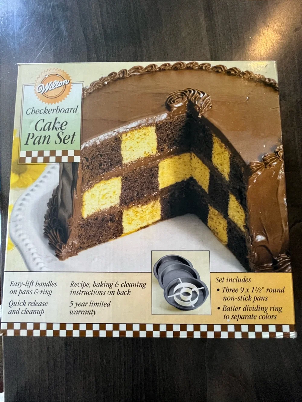 Wilton Checkerboard Cake Pan Set. New In Box